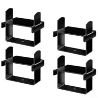 Edelstahl-Blattfederklemmen-Set, 6,3 cm breit, sicherer Anbau an LKW und Anhänger, schwarze Blattfedern, 4 Stück