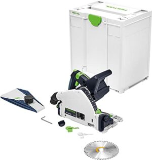 Hochwertige Akku-Tauchsäge von Festool, ideal für Heimwerker und Profis, hohe Leistung bei geringem Gewicht und langem Akkulaufzeit.