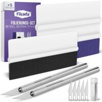 Professionelles Folierungsset mit Rakel für Nass- und trockene Folierung, einschließlich Rakels mit Filzkante und Alcantara-Folie