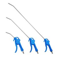 Fippy 3 Stück Ausblaspistole Druckluft Set, Lang Druckluftpistole Pressluftpistole, Luftblaspistole Düse 95mm 295mm 490mm (blau)