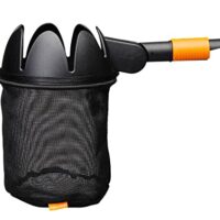 Fiskars Obstpflücker für Fiskars QuikFit Stiele, Werkzeugkopf, Länge: 32 cm, Glasfaserverstärkter Kunststoff/Baumwolle, Schwarz/Orange, QuikFit