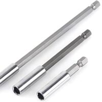 Magnetisches Bithalter Set mit Verlängerungshaltern für Elektrische Bohrmaschinen und Schlagschrauber, 3-teilig mit Längen 50mm, 100mm und 150mm