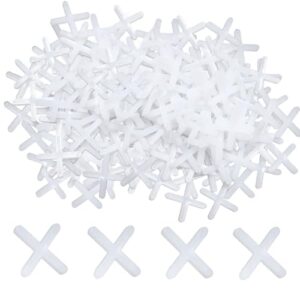 IGXX 500 Stück Fliesenabstandshalter, 3 mm Fliesenabstandshalter, dekorative Fliesen, Kunststoff-Kreuzabstandshalter für Wand- und Bodenfliesen, weiße Fliesenabstandshalter