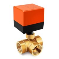 Elektrisches Ventil mit 3 Wege Absperrhahn DN25 G1 Zoll AC 230V für Flusssteuerung und Kugelventileinbau