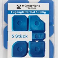 Fugenglätter Set 5 tlg. blau in praktischer Aufbewahrungsbox - Silikon Abzieher für Fugenabziehen und Profi-Fugenarbeiten