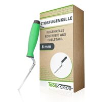Fugenkelle mit schmalen Fugen und einer ergonomischen Griff, ideal für präzise Verarbeiten von Bodenfugenwerkzeug.