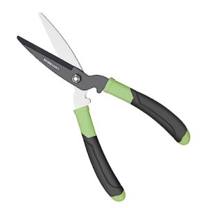 Heckenschere für die Gartenpflege, mit SK5-Klinge und 20°-Neigung Design, rutschfester Gummigriff, ideal für Rasentrimmen, Heckenschneiden und Topfschnitt