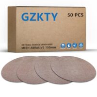 Schleifgitter 150mm Klett mit 50 Stücken Schleifpapier, verschiedene Körnungen für Holz und Metall bearbeitung