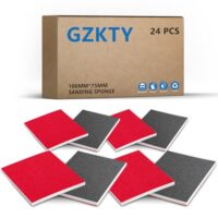 Schleifschwamm Set, 24 Stück, Nassschleifschwamm, verschiedene Größen und Körnungen, für Autolack, Metall, Holz und Lack