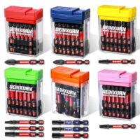 90 hochwertige Bit-Stücke in einer buntfarbigen Box mit magnetischem Schraubendreher-Bit und S2-Werkzeugstahl für den Industrie- und Heimwerkerbedarf.
