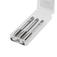 RICHMANN Gewindebohrer Set M3 x 0,5 / HSS-G (TOP), Si-Cr, 3-tlg. - Vorschneider, Mittelschneider, Fertigschneider - Hand-Gewindebohrer Set - DIN 352, Gewindeschneider/Feingewinde/Fertigschneider