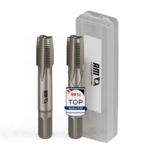 Gewindeschneider Set mit Vorschneider und Fertigschneider, Handgewindebohrer für M10 x 1 Gewinde