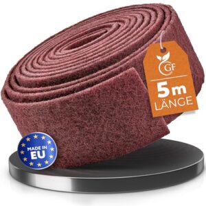 Schleifvlies Rolle 5m x 100mm Korn 240 - Vielseitiges Schleifvlies für Metall, Holz, Lack und Edelstahl - Ideal als Schleifpad oder Schleifschwamm für professionelle Anwendungen