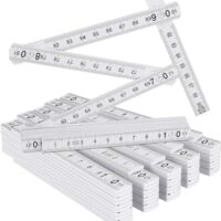 Gliedermaßstab 1 Meter aus Kunststoff, Zollstock mit 10 Gliedern, ideal für Heimwerker und Hobbyisten
