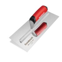 Rostfreie Glättekelle aus Edelstahl für Trockenbau und Finish, ergonomischer Griff, flache Klinge, ideal für Zement, Mörtel und Putze 280 x 130 mm