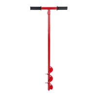 Ergonomischer Hand-Erdbohrer für extrem hohe Belastungen, Bohrer mit Anti-Rutsch-Griffen und großen Förderschnecke, ideal für Zaunpfähle, Bäume, Sträucher und Erdlochbohrer