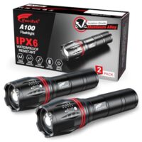 HAUSBELL LED Taschenlampe mit 2000 Lumen, 5 Modi und Zoom-Funktion, ideal für Camping, Wandern und Notfälle