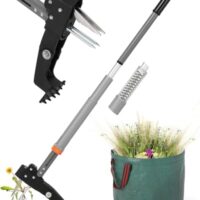 Unkrautstecher mit Teleskop und Gartensack für effiziente Unkrautentfernung im Garten oder Hof