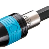 HAZET Adapter 2239N-6, Sechskant massiv 6,3 (1/4 Zoll), Bitwechsel und Entnahme durch einfaches Nach-vorne-Schieben