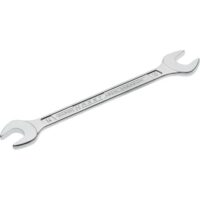 HAZET Doppel-Maulschlüssel 450N-14X15, verchromter Schaft, Maulweite 14 x 15 mm, Maulstellung 15°, robustes Werkzeug für professionelle Anwendung, Made in Germany
