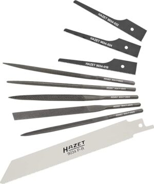Professionelle HAZET Stichsäge 9034P-2 inklusive 3 Sägeblättern, Reziprok-Sägeblatt und Feilen