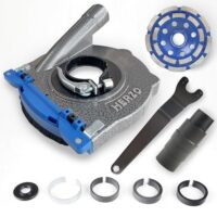 Absaughaube-Set für Winkelschleifer mit DiamantSchleiftopf 125mm, Aluminiumkonstruktion und reduzierter Staubbildung
