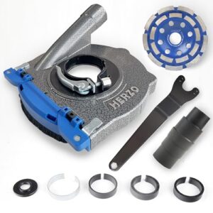 Absaughaube-Set für Winkelschleifer mit DiamantSchleiftopf 125mm, Aluminiumkonstruktion und reduzierter Staubbildung