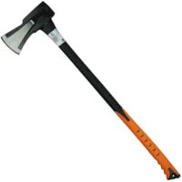 Spaltaxt aus gehärtetem Stahl, ideal für das Holzspalten, ergonomischer Griff und keilförmiger Kopf, perfekte Ergänzung für jeden Survival-Enthusiasten oder Camping-Liebhaber