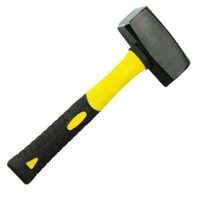 Hochwertiger Hammer mit Stahlkopf, Fiberglasteil und rutschfester Oberfläche für Abbruch-, Vorschlag- und Stemmhammer-Arbeiten.