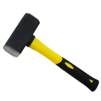 Hochwertiger Hammer mit Stahlkopf, Fiberglasstiel und rutschfestem Griff. Ideal für Abbrucharbeiten an Mauerwerk und Gestein.