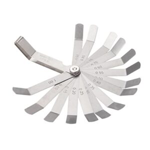 16 Klingen Fühlerlehre, Feeler Gauge, Dual Marked, Metric und Imperial Gap Messgerät für Heimwerker und Werkzeugschütter