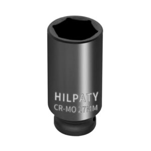 Hilpaty Sechskant Steckschlüsselein 27mm, 1/2 Zoll Vierkantantrieb Cr-Mo Schlagschraubereinsatz Radschrauben Nuss, 78mm Gesamtlänge - Topqualität für Ihre Arbeit