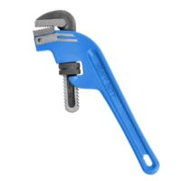 Högert Technik Rohrschlüssel Stillson-Rohrzange, gebogen 300 mm, 12" - Wasserpumpenzange für Profi und Heimwerker