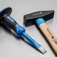 Schlosserhammer mit Holzstiel, Werkzeug für Heimwerker und Profis, geschmiedeter und gehärteter Kopf, ergonomischer Holzstiel