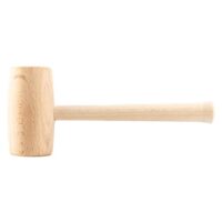 Holzhammer Rund, Schreiner Klüpfel 290 mm lang, Holzklüpfel Rund, Schreinerhammer, Schreinerklüpfel mit Rundkopf, Kopfdurchmesser 70 mm, Hammer 400 gramm für Holzarbeiten