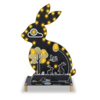 DIY Osterhase LED-Licht Kit, Löt Bausatz mit Touch-Steuerung und Dimmfunktion