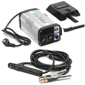 Hochwertiges Inverter-Schweißgerät mit 160 A maximaler Stromstörung und hoher Einschaltdauer, IGBT-Technologie für eine hohe Effizienz und ein geringes Energieverbrauch, Arc-Force, Hot-Start und Anti-Stick-Funktionen