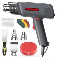 Professionelles Heißluftgebläse JOJOrec 2000W PROFI mit variabler Temperaturregelung und keramischem Heizkern für verschiedene Anwendungen wie Klebstoffverarbeitung, Kittentfernung und Harzschlauchformung.