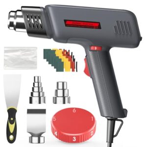 Professionelles Heißluftgebläse JOJOrec 2000W PROFI mit variabler Temperaturregelung und keramischem Heizkern für verschiedene Anwendungen wie Klebstoffverarbeitung, Kittentfernung und Harzschlauchformung.