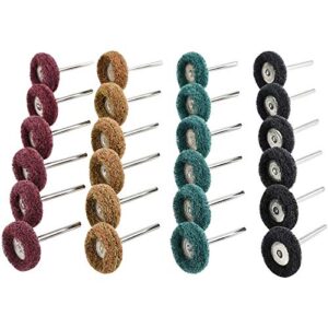 40 Stück Schleifmittel in verschiedenen Körnungen für Dremel Rotationswerkzeuge, ideal für Polieren von Metall- und nicht-metallischen Oberflächen.