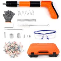 Jeinbuil Nagelpistole aus Stahl, bolzenschussgerät für Deckenwandanker und Betonwände mit 200 runden Nägeln. Leistungsfähiges Werkzeug für Wandbefestigung, Betonwerkstatt oder Kamera-Installation.
