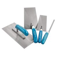 Ergänzung eines Jung Henkelmann Kellen-Sets mit vier Teilen aus hochwertigem Carbonstahl, ideal für Einsteiger und Fortgeschrittene in der Handwerks- oder DIY-Branche.