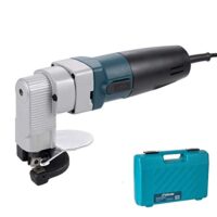 Professionelle Blechschere für Heimwerker und Profis mit leistungsstarken Motor von 500 Watt und Spannung von 220 Volt. Ideale Schere für Metallbearbeitung wie Kupfer, Aluminium und Edelstahl. Präzise schneidet bis zu 2,5 mm Baustahlplatte.