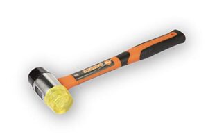 Der KENDO Schonhammer ist ein Kunststoffhammer mit Fiberglasschaft und 2-Komponenten Griff, ideal für empfindliche Oberflächen und verschiedene Anwendungsbereiche wie Pflasterhandwerk, Fliesen verlegen und Trockenbau.