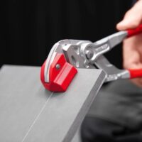KNIPEX Fliesenbrechzange mit Kunststoff überzogen verchromt, 250 mm, für präzise Breitung von Fliesen und Feinsteinzeug