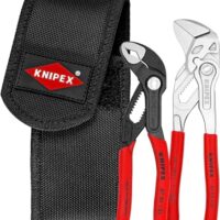 Mini-Zangenset von KNIPEX, 2-teilig, mit Cobra XS und Zangenschlüssel XS, Werkzeugtasche und Gürtelclip