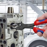 KNIPEX TwinGrip Frontgreifzange, 200 mm, 4-22 mm, Front- und Seitengreiffunktion, Gleitgelenk mit Druckknopf, Werkzeug für verschiedene Anwendungen