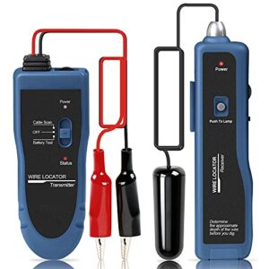 Kabelortungsgerät mit wiederaufladbarem 1100-mAh-Akku, einfache Lokalisierung von unterirdischen Drähten und Kabeln wie Haustierzaun, Metalldrähte, Steuerleitungen