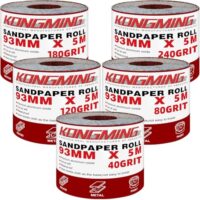 Schleifpapierrolle mit 40, 80, 120, 180 und 240 Körnungen in einem Set für Hand-Holzschleifen oder Schleifblocke