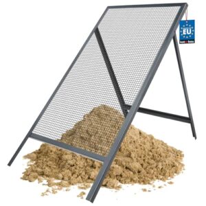 Durchwurfsieb 60 x 120 cm aus Stahldraht 10 x 10 mm für Baustellen und Gartenarbeit